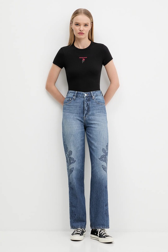 Tommy Jeans t-shirt DW0DW21787 czarny AW25