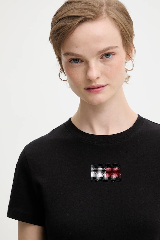 Tommy Jeans t-shirt bawełniany czarny DW0DW21965