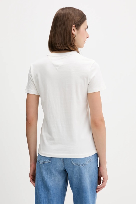Odzież Tommy Jeans t-shirt bawełniany DW0DW21966 beżowy