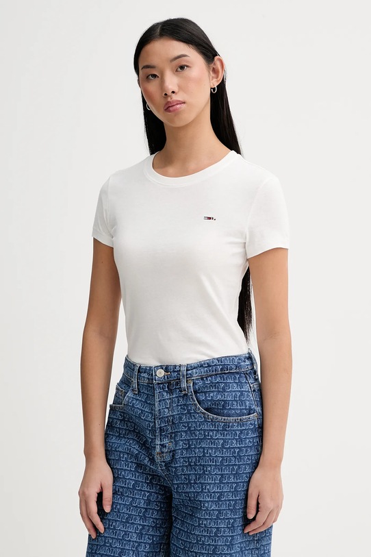 Tommy Jeans t-shirt bawełniany 3-pack bawełna beżowy DW0DW22175