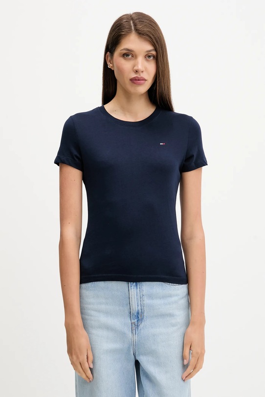 Ρούχα Βαμβακερό μπλουζάκι Tommy Jeans 3-pack DW0DW22175 σκούρο μπλε