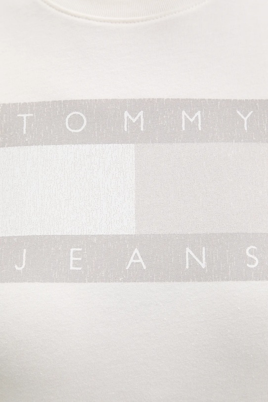 Хлопковая футболка Tommy Jeans DW0DW22562 бежевый
