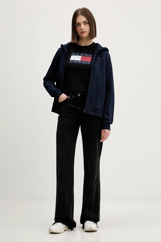 Tommy Jeans t-shirt bawełniany DW0DW22562 czarny AW25