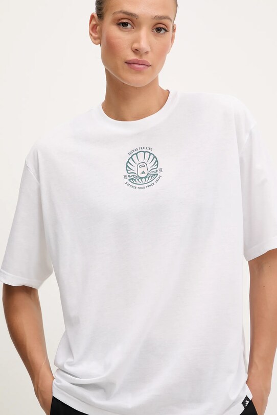 adidas Performance tricou de antrenament POWER alb JM8982