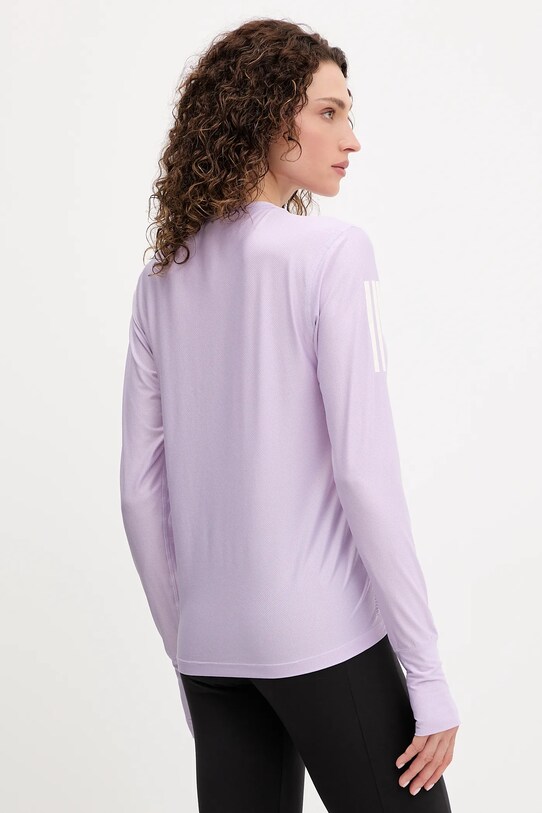Odzież adidas Performance longsleeve do biegania Own The Run JW9670 fioletowy