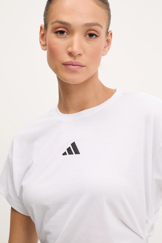 adidas Performance tricou de antrenament POWER alb JX1194