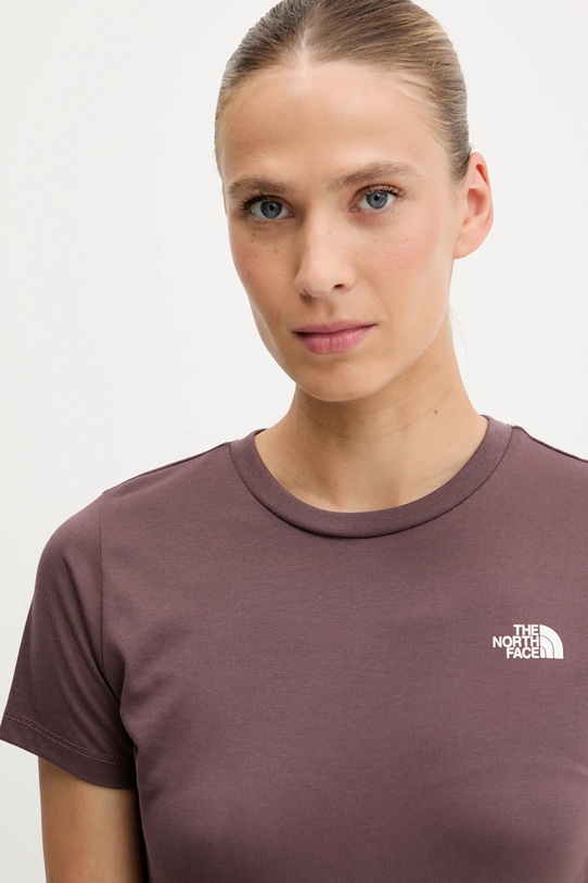 Kratka majica The North Face Simple Dome rjava NF0A87NHBQ71