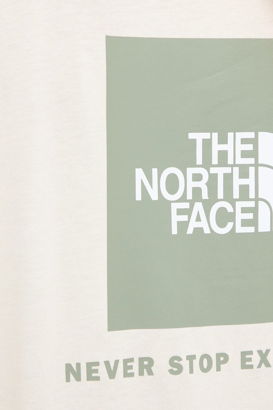 Βαμβακερό μπλουζάκι The North Face NF0A87NKEBE1 μπεζ