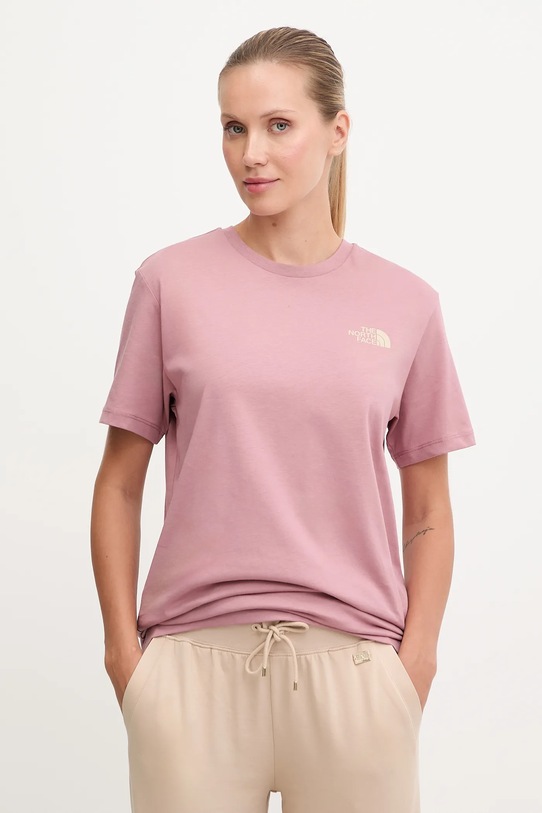 Ρούχα Βαμβακερό μπλουζάκι The North Face NF0A87NKFA71 ροζ