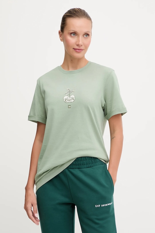 Odzież The North Face t-shirt bawełniany Connect Relaxed NF0A8E41BQ11 zielony