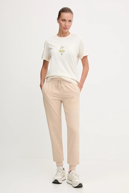 The North Face t-shirt bawełniany Connect Relaxed NF0A8E41QLI1 beżowy AW25