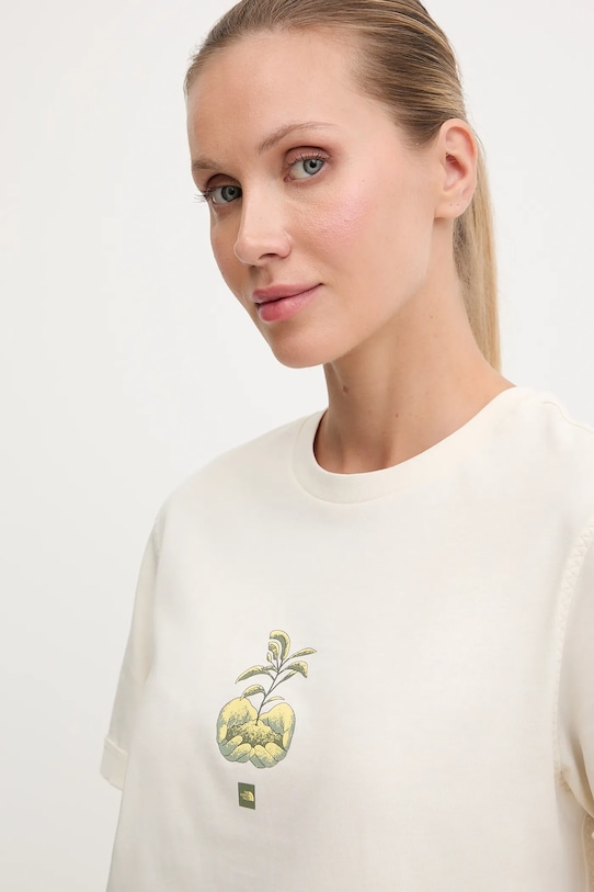 The North Face t-shirt bawełniany Connect Relaxed beżowy NF0A8E41QLI1