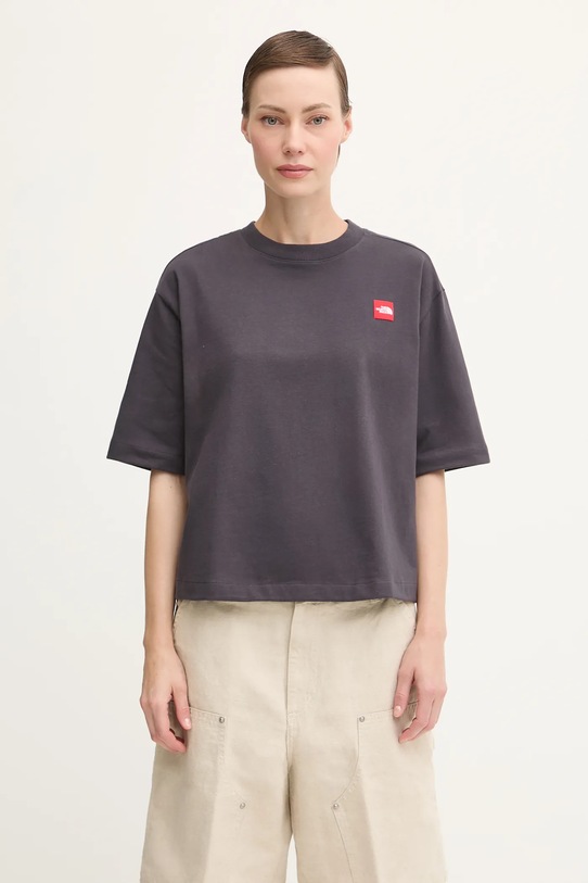 The North Face t-shirt bawełniany Redbox gładkie szary NF0A8EG60SA1