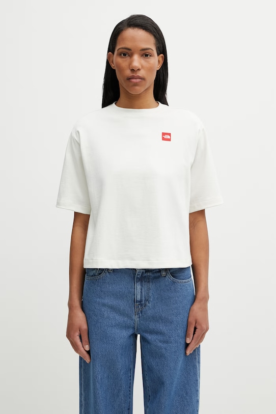 The North Face tricou de damă din bumbac Redbox bumbac bej NF0A8EG6QLI1