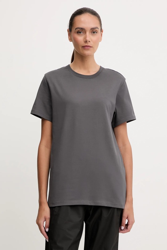 The North Face t-shirt bawełniany Dome Relaxed bawełna szary NF0A8DZ2RHI1