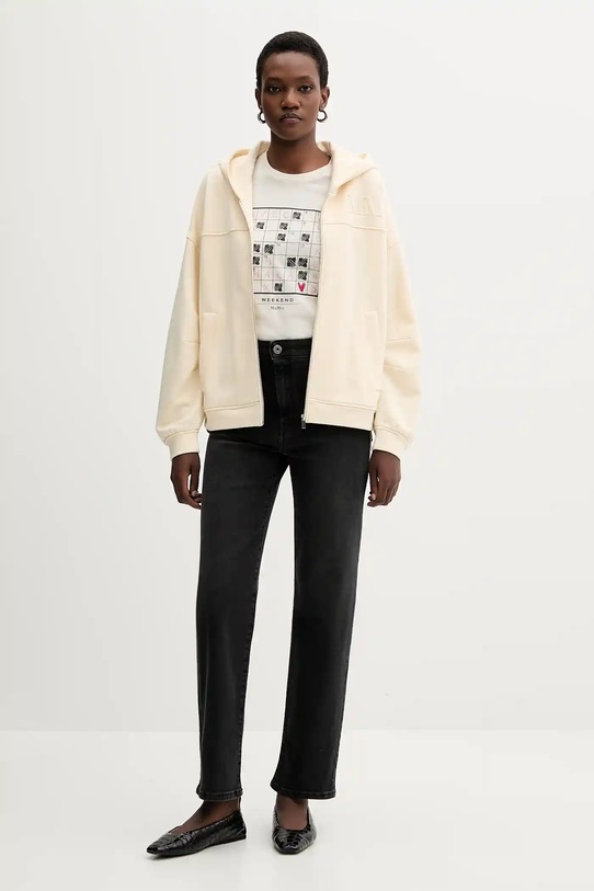 Weekend Max Mara tricou din bumbac CLOWN 2525976012600 bej AW25