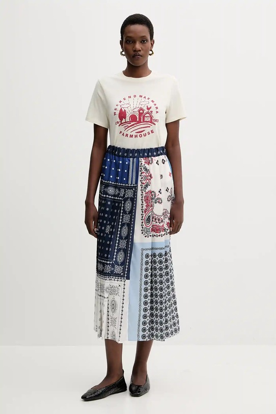 Bavlnené tričko Weekend Max Mara CLOWN 2525976012600 béžová AW25