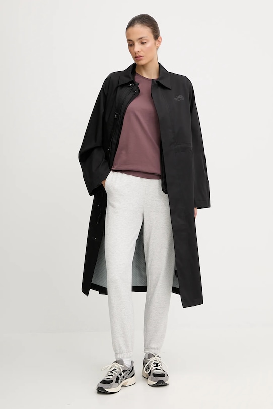 The North Face t-shirt bawełniany NF0A8E3JES91 bordowy AW25