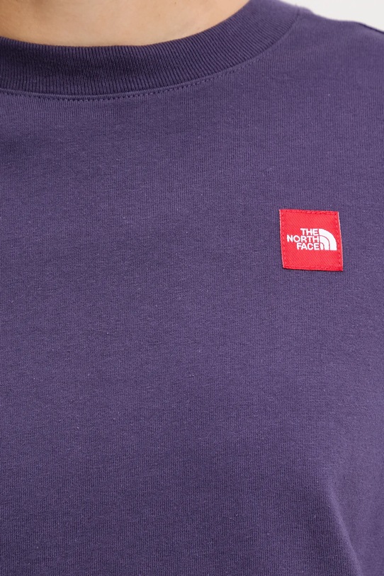 Βαμβακερό μπλουζάκι The North Face Redbox NF0A8EG61JI1 μωβ