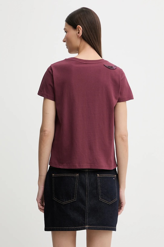 Odzież ZADIG&VOLTAIRE t-shirt bawełniany JWTS02821 bordowy