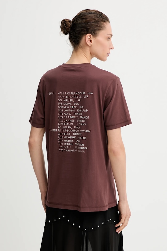 Oblečenie Bavlnené tričko ZADIG&VOLTAIRE JWTS02814 hnedá