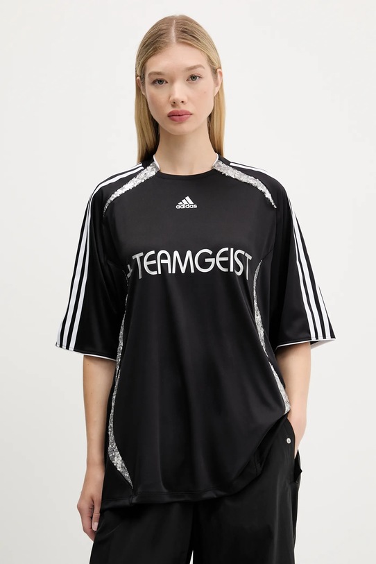 adidas Originals t-shirt Oversized Jersey aplikációval fekete KE9792