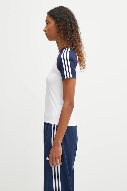 Tričko adidas Originals 3-Stripes Raglan Slim JV7190 bílá AW25