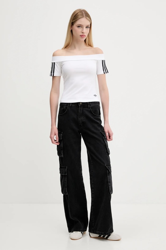 adidas Originals tricou Bandeau Ss JV9741 alb AW25