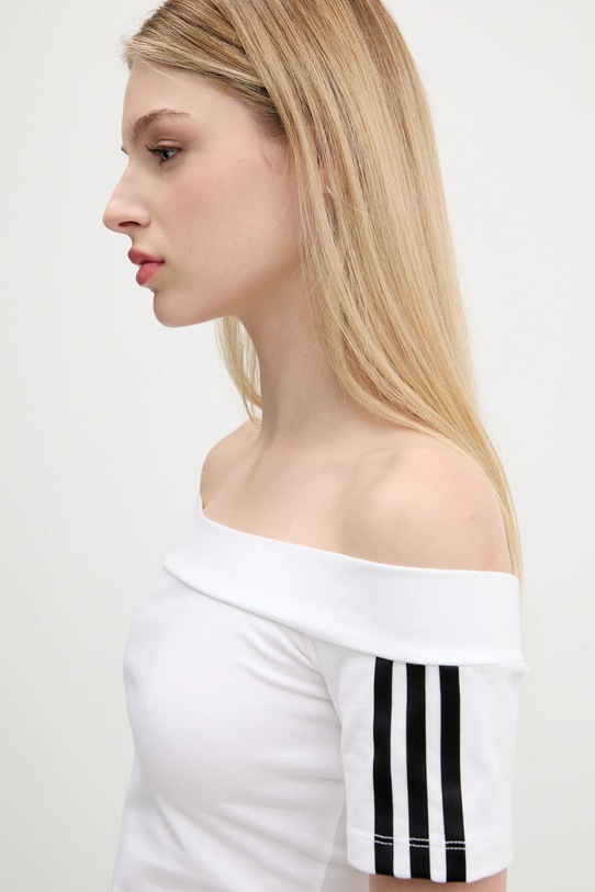 adidas Originals tricou Bandeau Ss alb JV9741