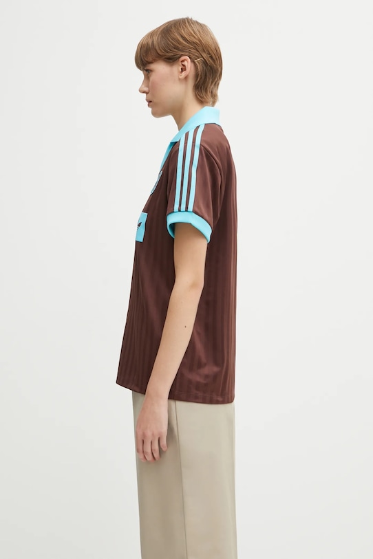 adidas Originals t-shirt Football Tee JY3542 brązowy AW25