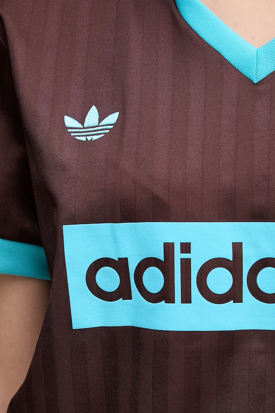 Μπλουζάκι adidas Originals Football Tee JY3542 καφέ