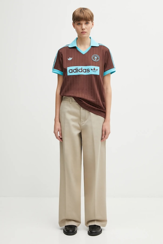 adidas Originals t-shirt Football Tee JY3542 brązowy