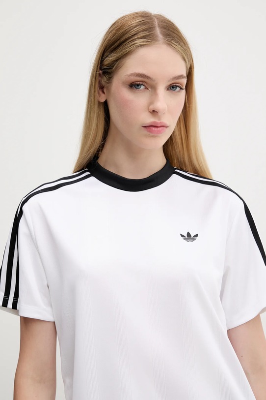 adidas Originals tricou Jacquard Tee alb JV9647