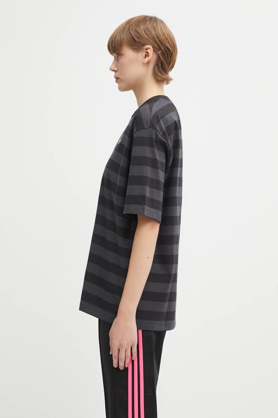 adidas Originals t-shirt bawełniany Striped Ss Tee KF2321 czarny AW25