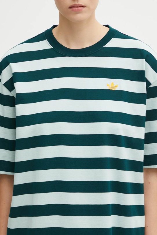 adidas Originals tricou Striped Ss Tee verde KF2322