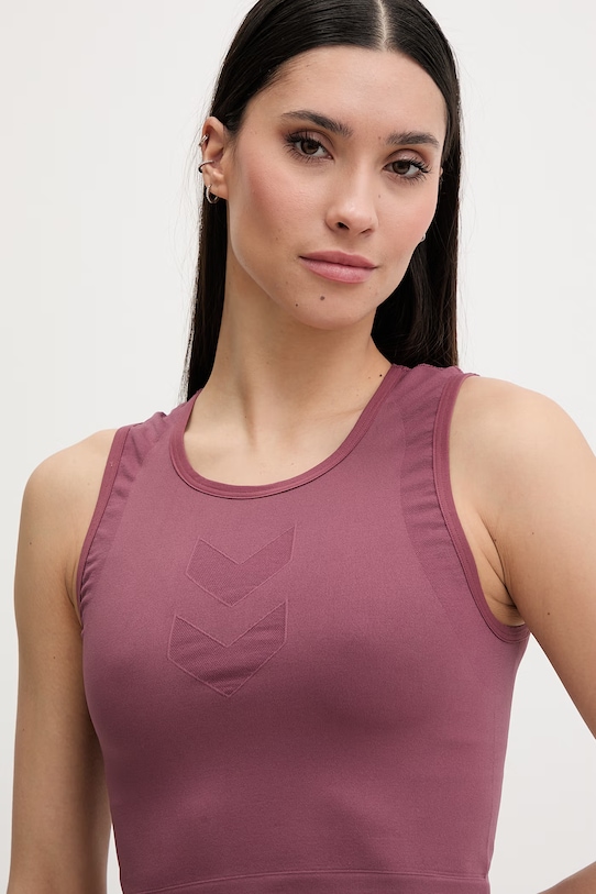 Hummel top damski bordowy 230077