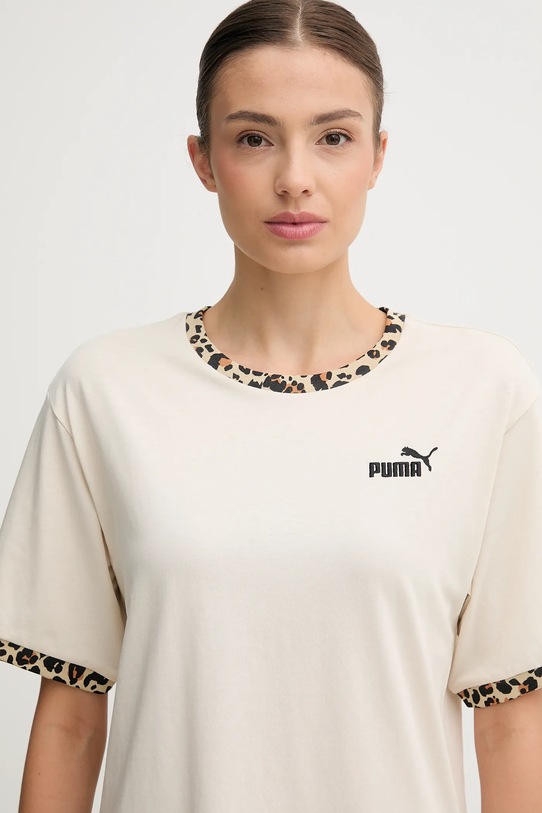 Puma t-shirt bawełniany beżowy 688082.