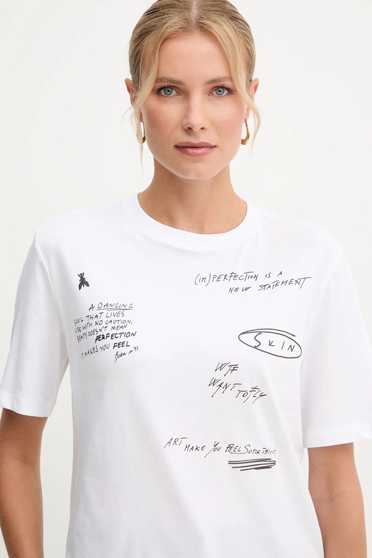 Patrizia Pepe tricou din bumbac alb 2M4521.J365