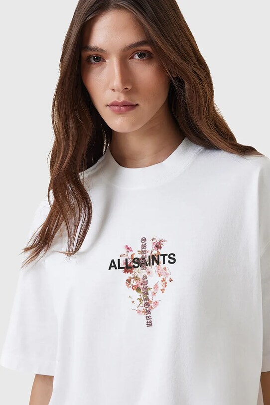 AllSaints t-shirt ETERNAL biały W284JC