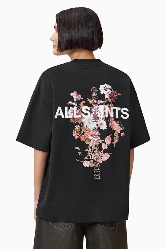 AllSaints t-shirt ETERNAL W284JC czarny AW25
