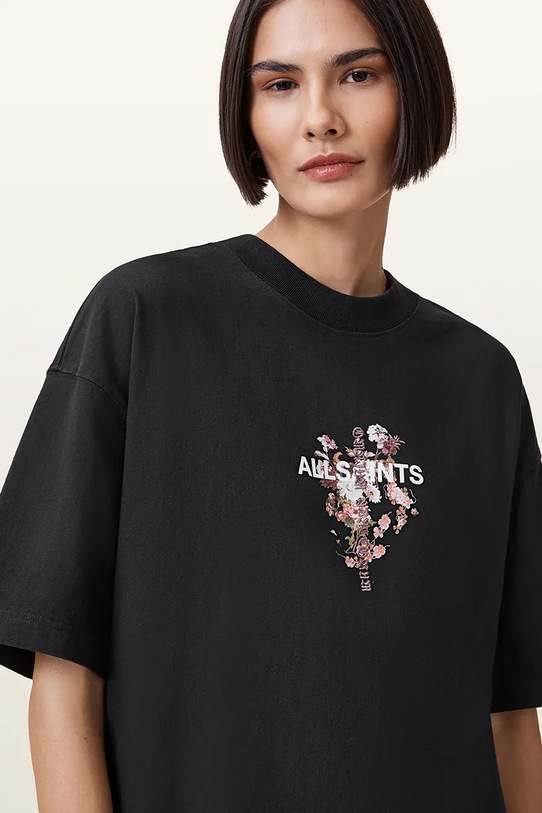 AllSaints t-shirt ETERNAL czarny W284JC