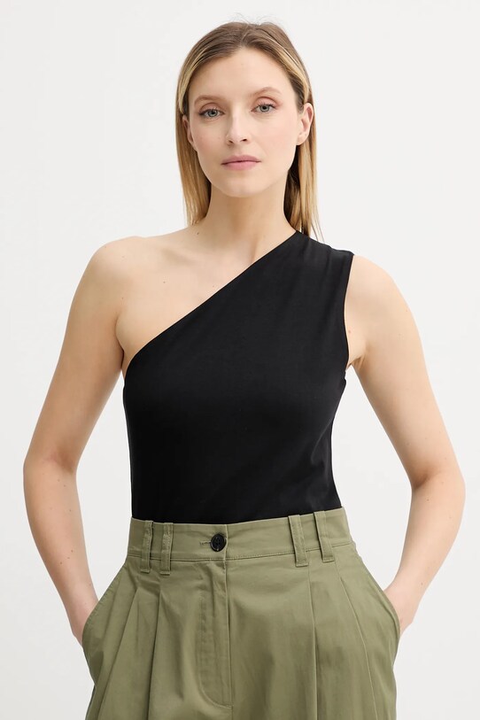 Marc O'Polo top z elastanem czarny 506200150115