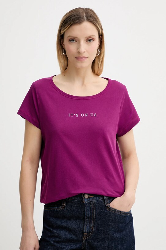 Marc O'Polo t-shirt bawełniany bawełna różowy 506206751431