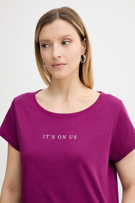 Marc O'Polo t-shirt bawełniany różowy 506206751431
