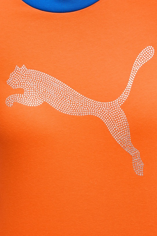 Puma t-shirt PUMA x FENTY 636184 pomarańczowy