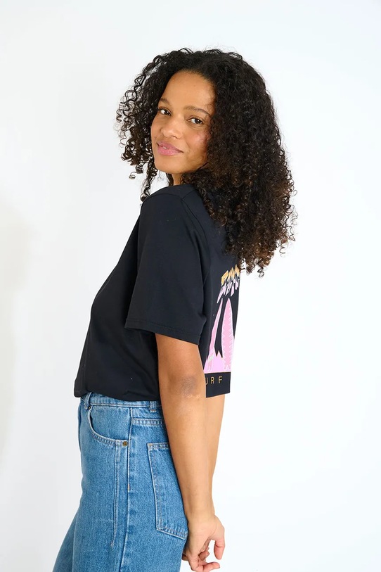 Banana Moon t-shirt bawełniany Urbana CRISP.URBANA czarny AW25