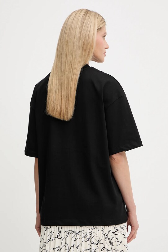 Odzież Just Cavalli t-shirt bawełniany 79PAHT06.CJ518 czarny