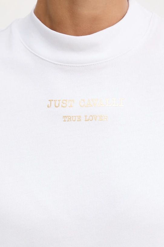 Just Cavalli t-shirt bawełniany 79PAHT01.CJ518 biały