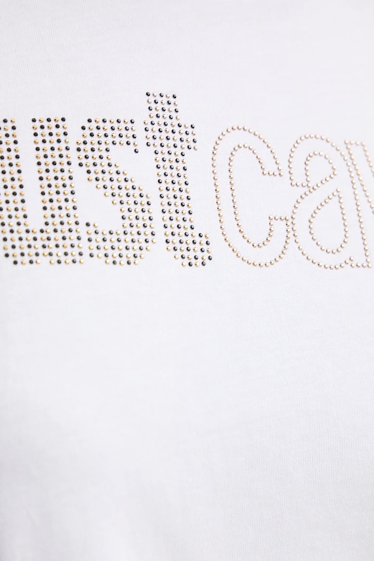 Just Cavalli t-shirt bawełniany 79PAHE23.CJ110 biały