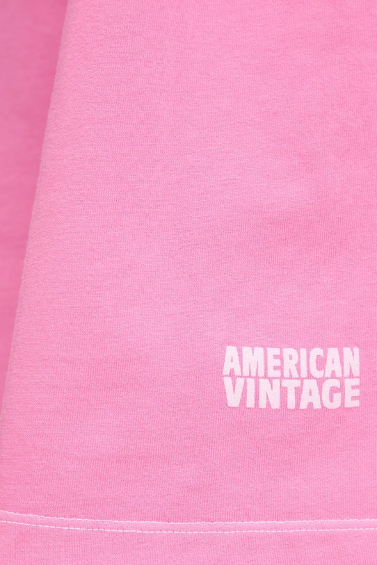 Памучна блуза с дълги ръкави American Vintage FIZ02J розов